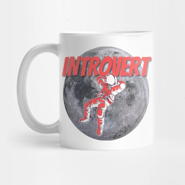 Introvert - astronaut on the moon by MoodyRebelWear